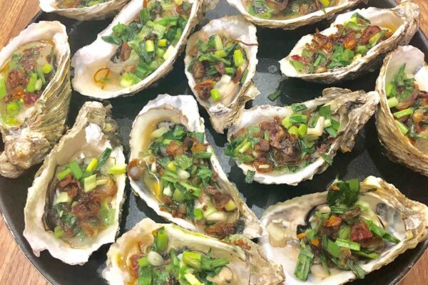 Hàu sữa nướng mỡ hành